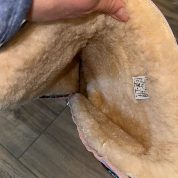 UGG Australia Hayden Pink Suede Rainbow Side Zip Boots SN 5655 - Picture 6 of 12